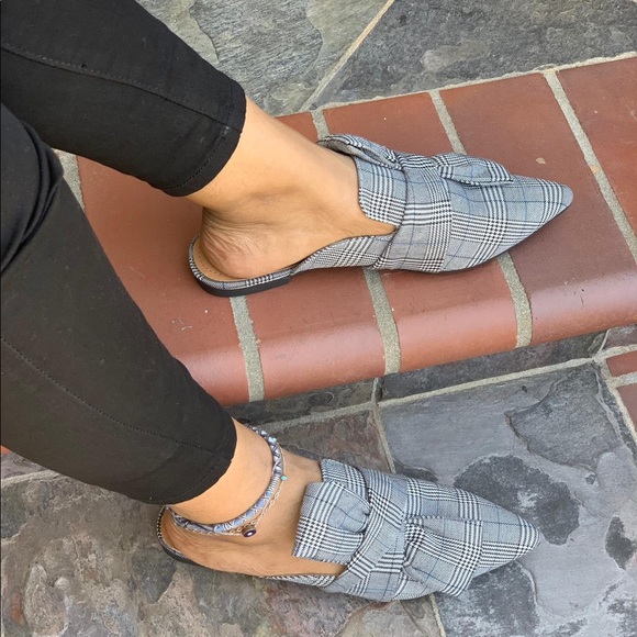 ladies pointed toe flat mules - Picture 2 of 6